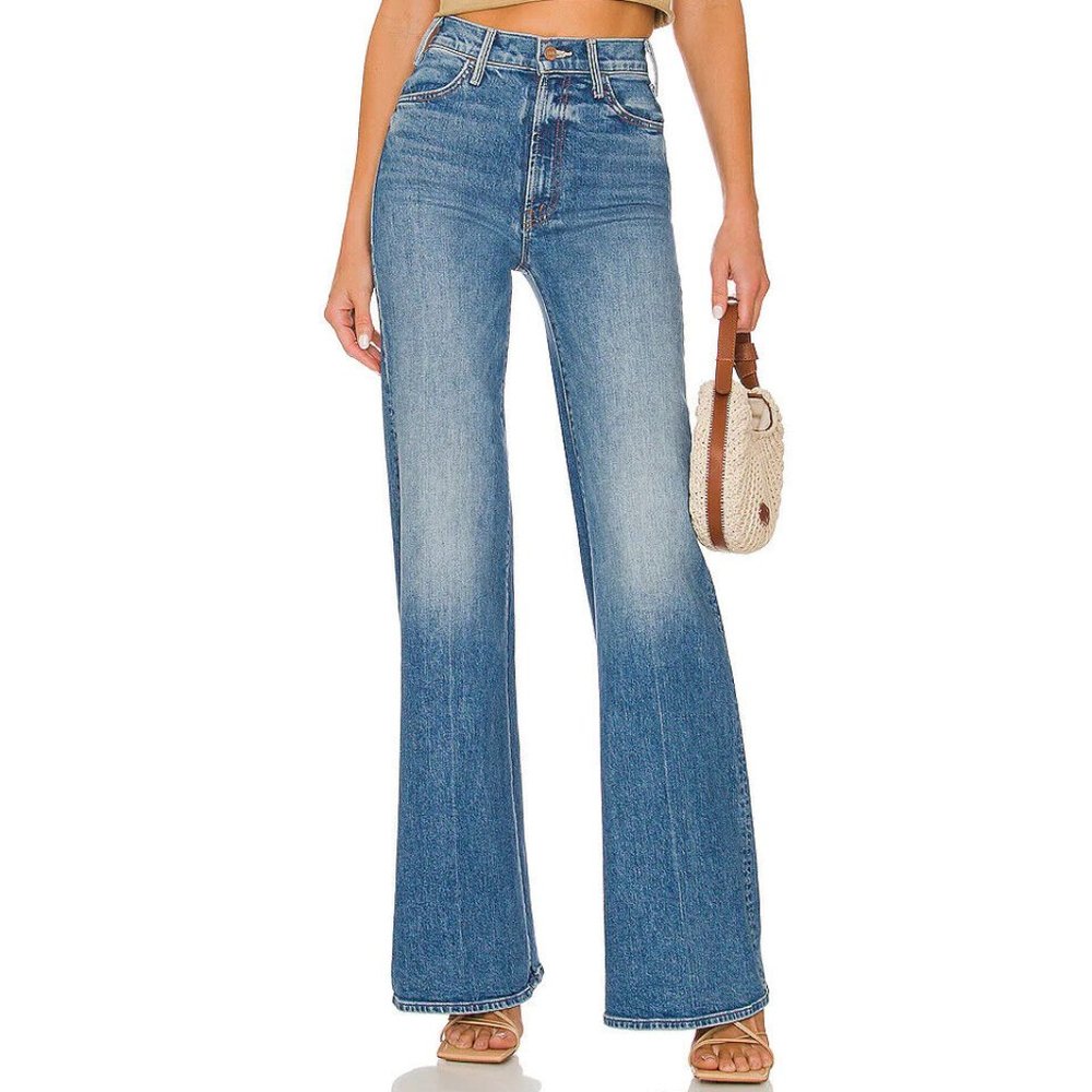 NWT Mother Denim Hustler Roller Heel Wide Leg Tropic Like It's Hot - 27